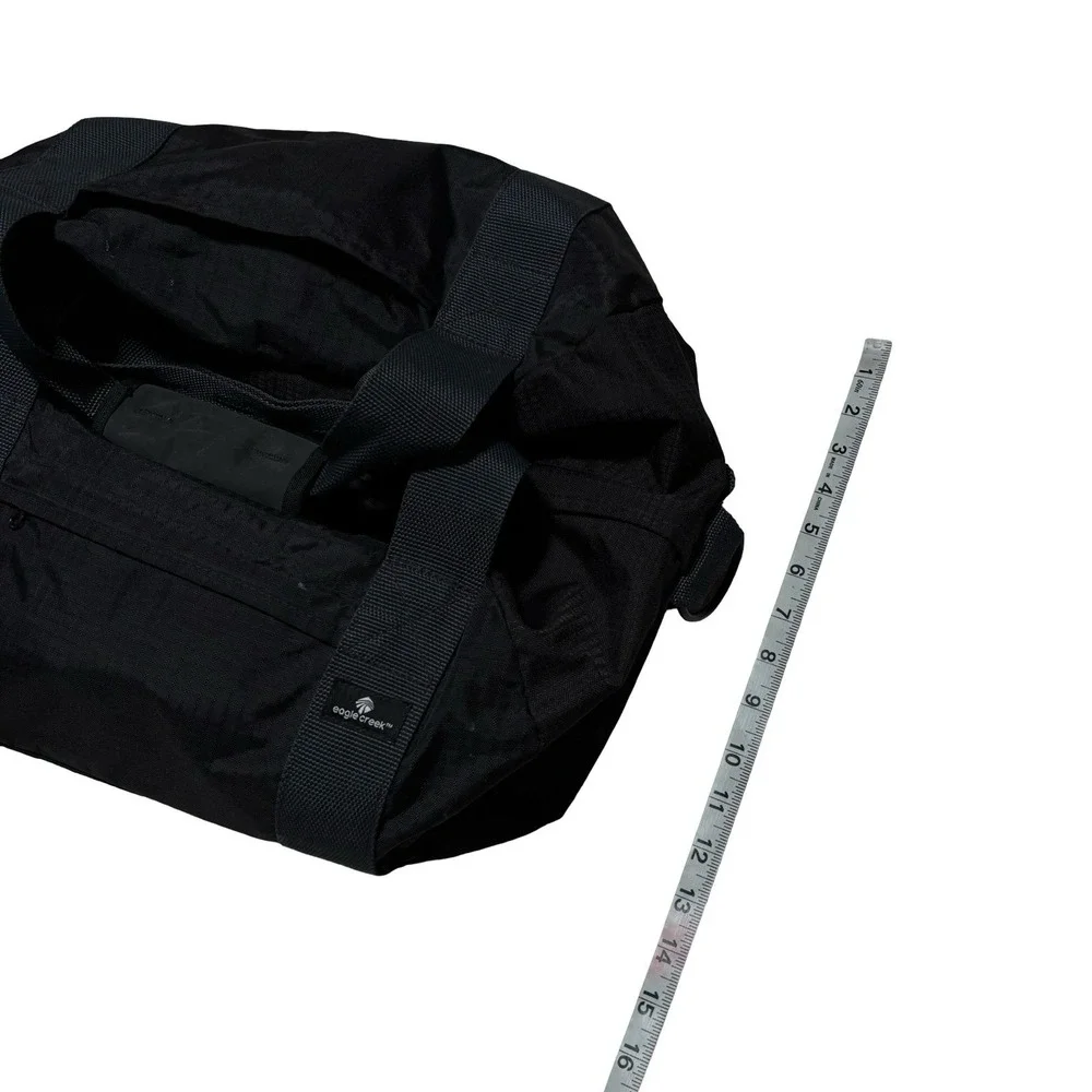 EAGLE CREEK ES Cargo Duffel Gear Bag Ripstop Nylon Black Gray Medium 24x12x11